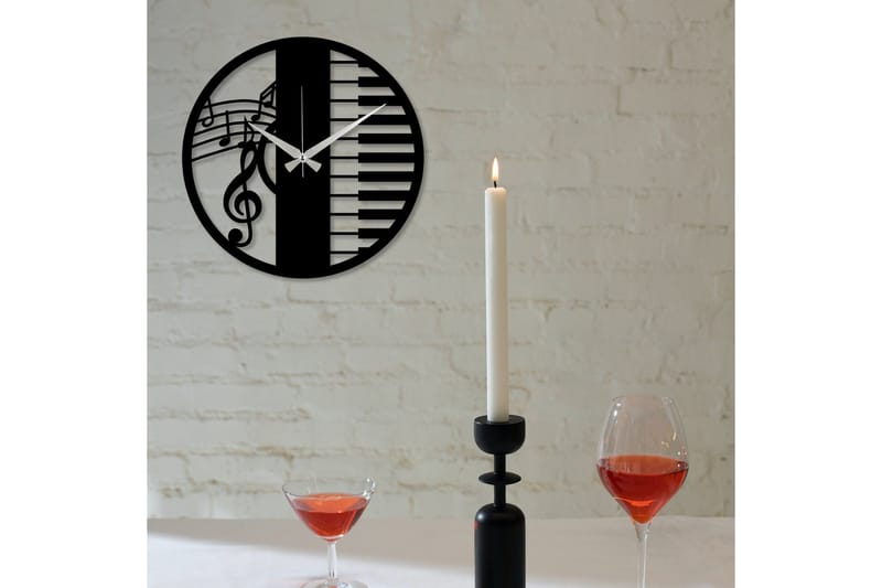 Enzoclock - S008 - Svart - Interiør - Veggdekorasjon - Klokker