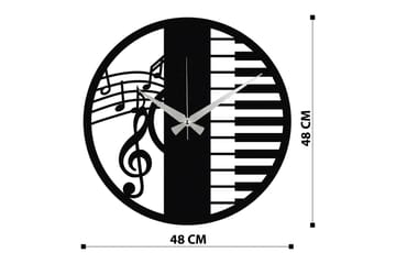 Enzoclock - S008 - Svart - Interiør - Veggdekorasjon - Klokker