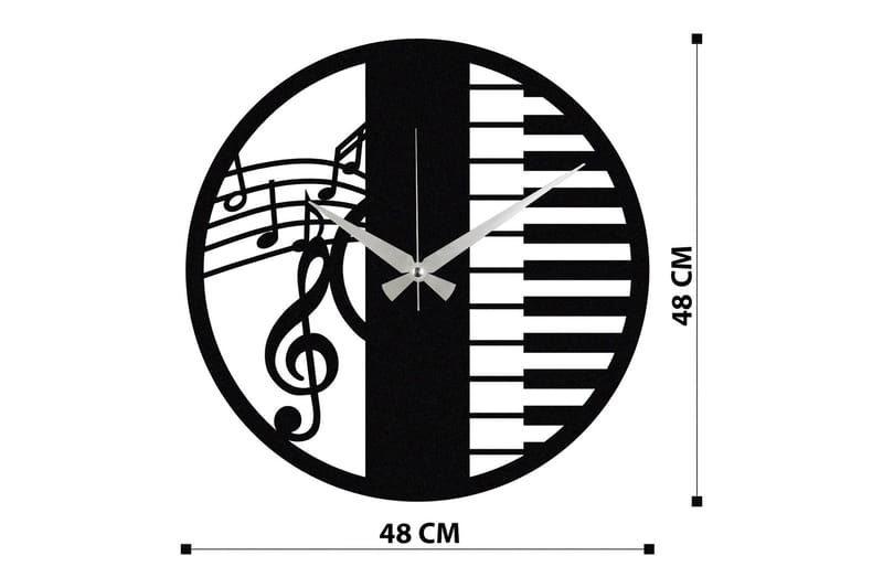 Enzoclock - S008 - Svart - Interiør - Veggdekorasjon - Klokker