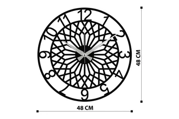 Enzoclock - S009 - Svart - Interiør - Veggdekorasjon - Klokker