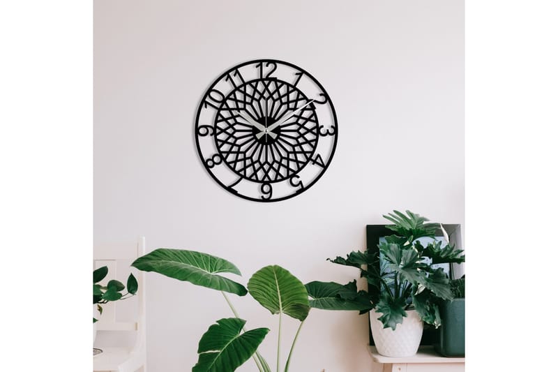 Enzoclock - S009 - Svart - Interiør - Veggdekorasjon - Klokker