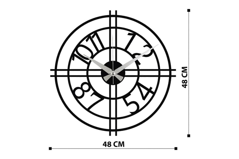 Enzoclock - S010 - Svart - Interiør - Veggdekorasjon - Klokker