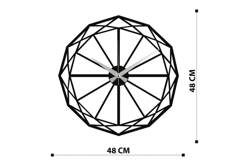 Enzoclock - S013 - Svart - Interiør - Veggdekorasjon - Klokker