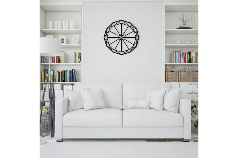 Enzoclock - S013 - Svart - Interiør - Veggdekorasjon - Klokker