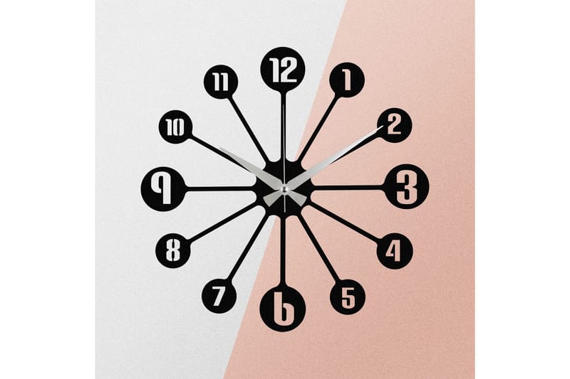Enzoclock - S014 - Svart - Interiør - Veggdekorasjon - Klokker