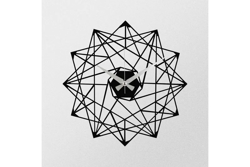 Enzoclock - S015 - Svart - Interiør - Veggdekorasjon - Klokker