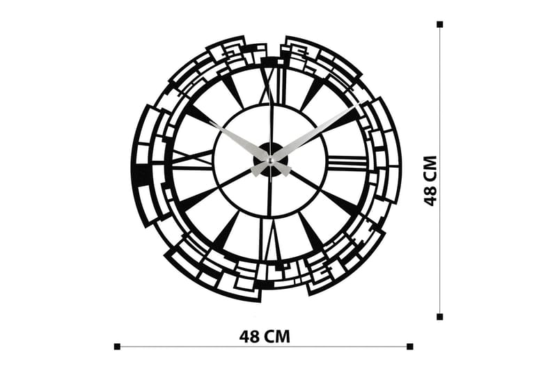 Enzoclock - S016 - Svart - Interiør - Veggdekorasjon - Klokker