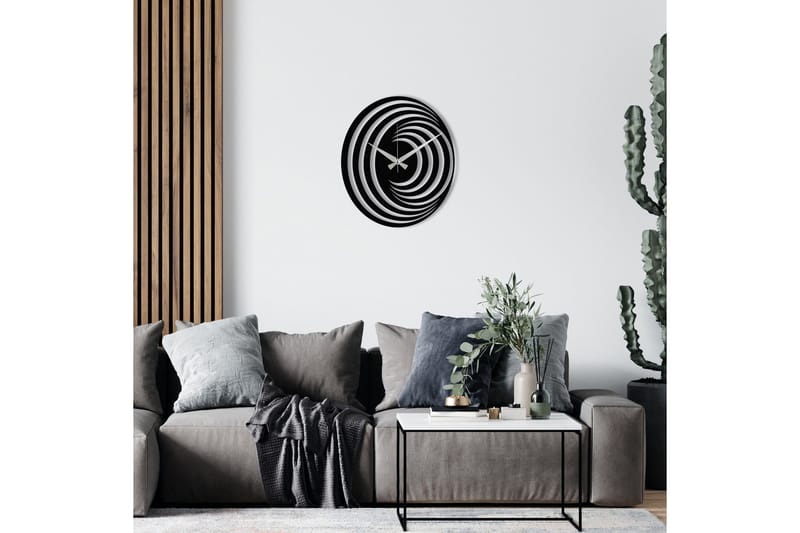 Enzoclock - S017 - Svart - Interiør - Veggdekorasjon - Klokker
