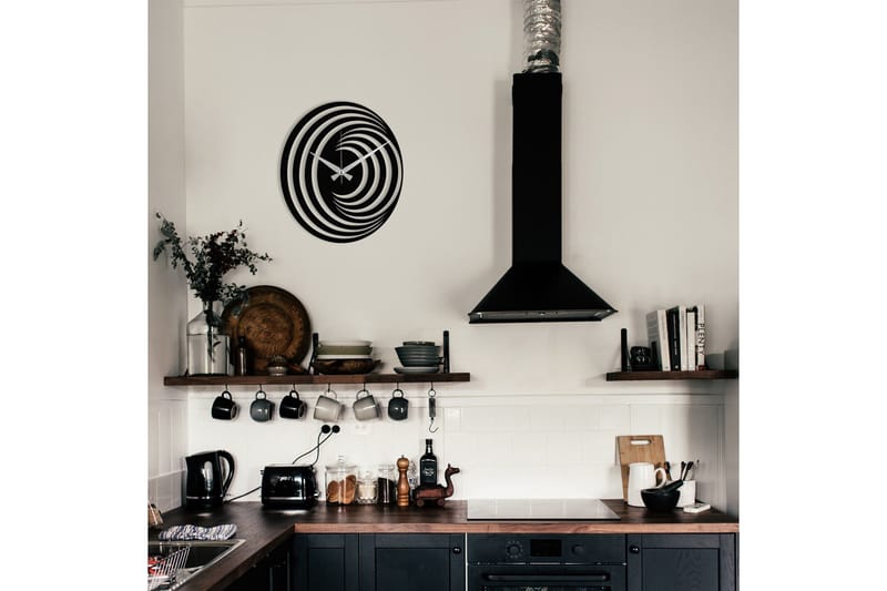 Enzoclock - S017 - Svart - Interiør - Veggdekorasjon - Klokker