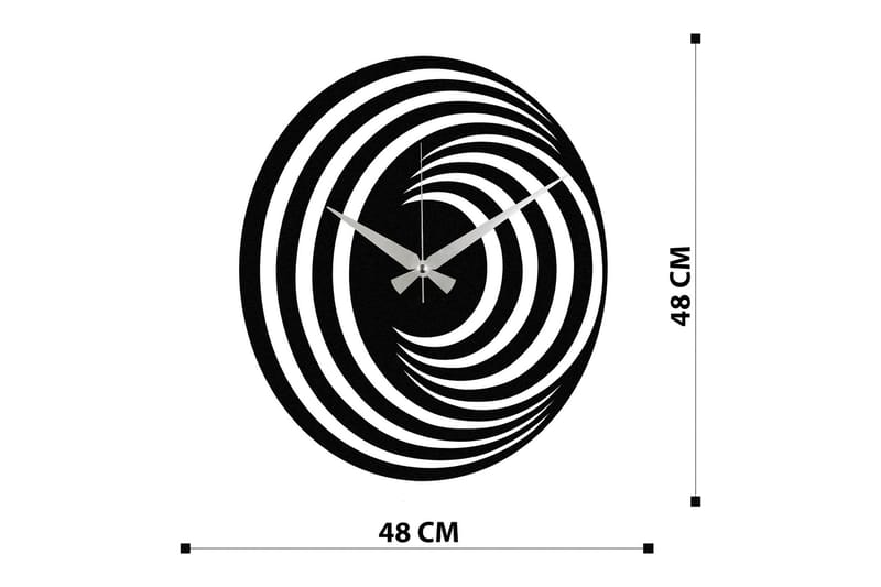 Enzoclock - S017 - Svart - Interiør - Veggdekorasjon - Klokker