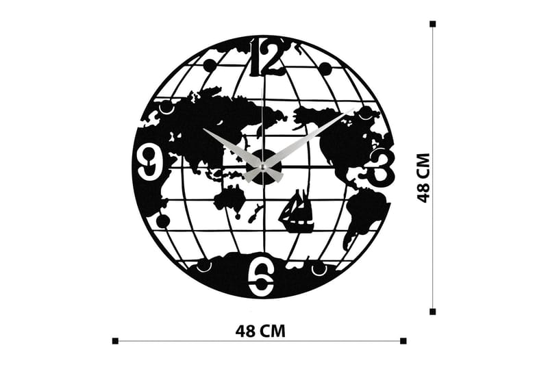 Enzoclock - S018 - Svart - Interiør - Veggdekorasjon - Klokker
