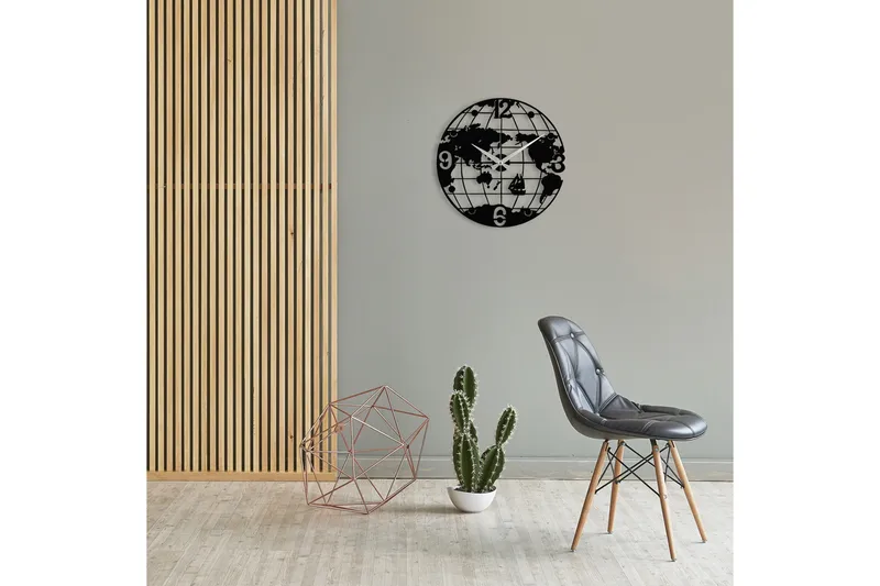 Enzoclock - S018 - Svart - Interiør - Veggdekorasjon - Klokker