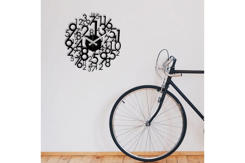 Enzoclock - S019 - Svart - Interiør - Veggdekorasjon - Klokker