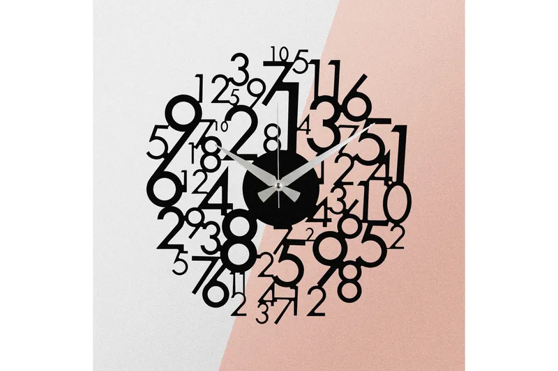 Enzoclock - S019 - Svart - Interiør - Veggdekorasjon - Klokker