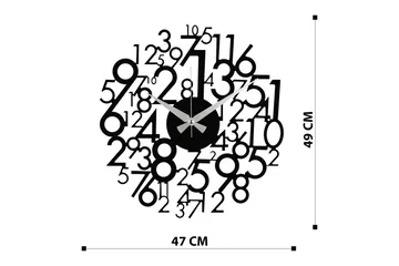 Enzoclock - S019 - Svart - Interiør - Veggdekorasjon - Klokker