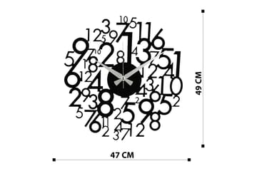 Enzoclock - S019 - Svart - Interiør - Veggdekorasjon - Klokker