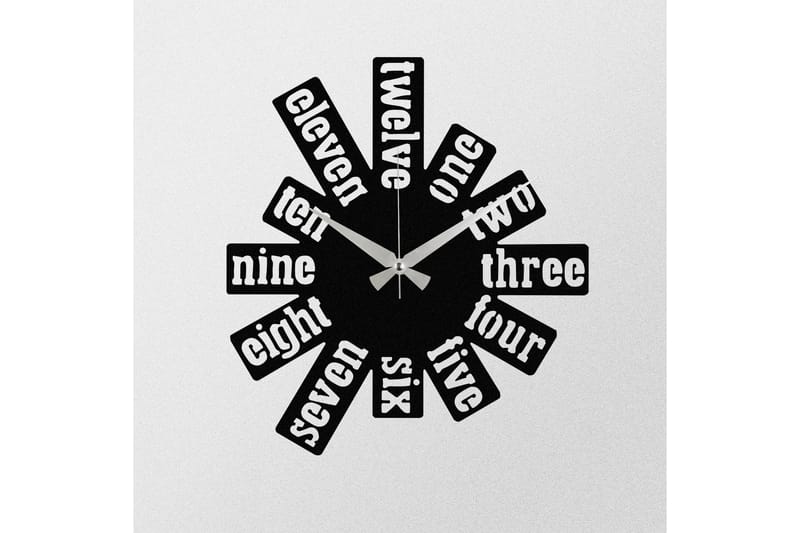 Enzoclock - S020 - Svart - Interiør - Veggdekorasjon - Klokker
