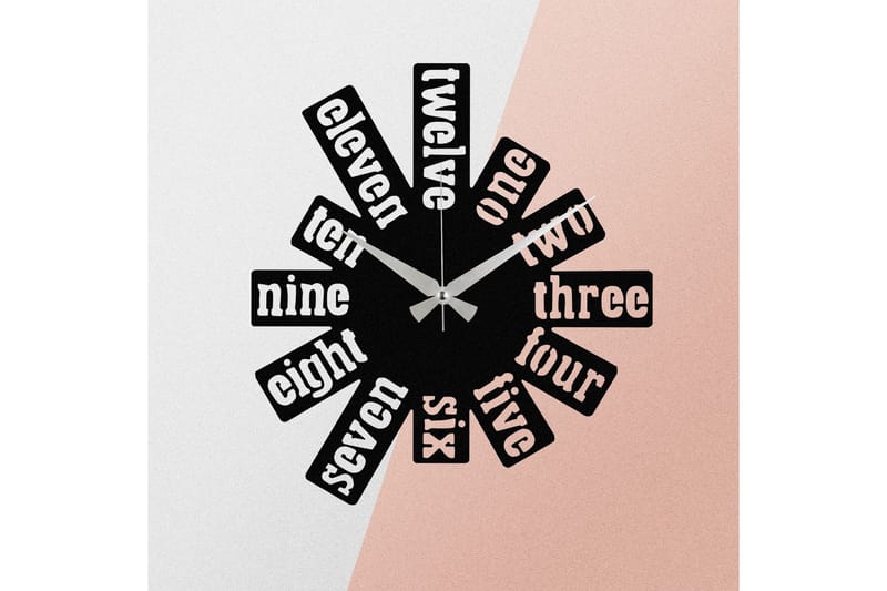 Enzoclock - S020 - Svart - Interiør - Veggdekorasjon - Klokker