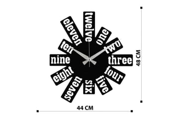 Enzoclock - S020 - Svart - Interiør - Veggdekorasjon - Klokker