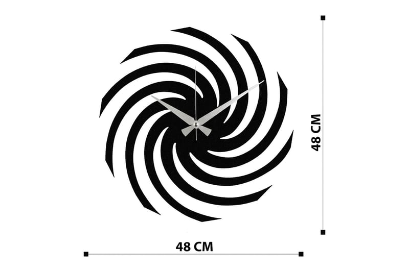 Enzoclock - S023 - Svart - Interiør - Veggdekorasjon - Klokker