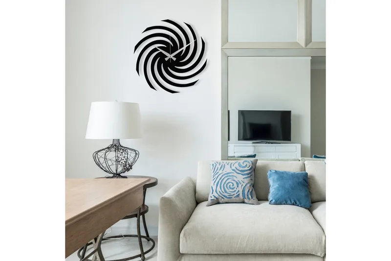 Enzoclock - S023 - Svart - Interiør - Veggdekorasjon - Klokker