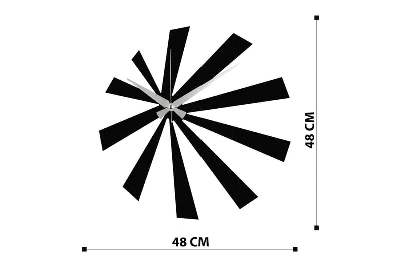 Enzoclock - S024 - Svart - Interiør - Veggdekorasjon - Klokker