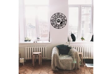 Enzoclock - S025 - Svart - Interiør - Veggdekorasjon - Klokker