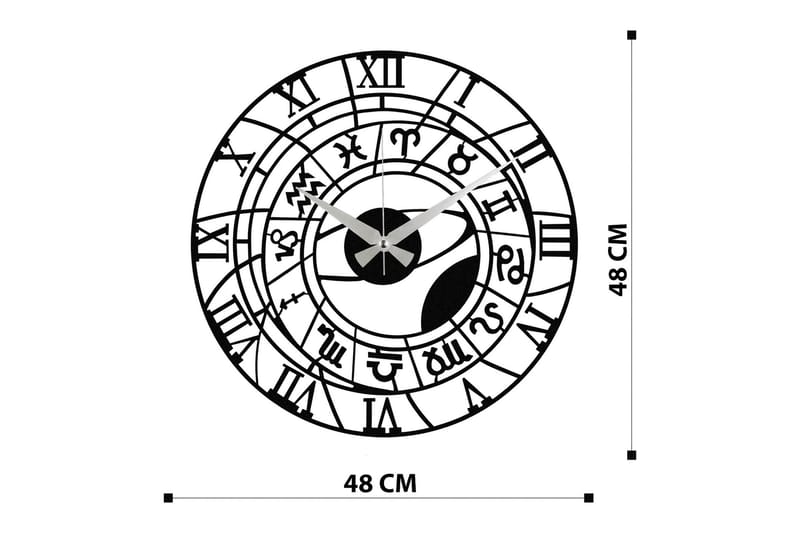 Enzoclock - S025 - Svart - Interiør - Veggdekorasjon - Klokker