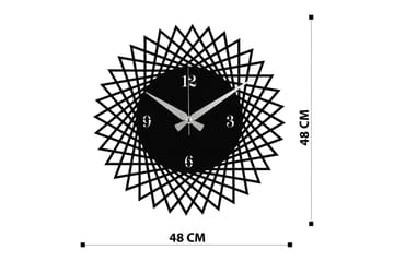 Enzoclock - S026 - Svart - Interiør - Veggdekorasjon - Klokker