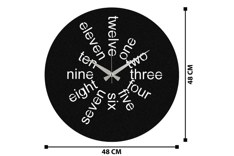 Hati - Svart - Interiør - Veggdekorasjon - Klokker