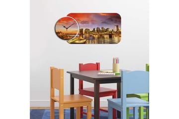 2-Deler - Flerfarget - Interiør - Veggdekorasjon - Klokker