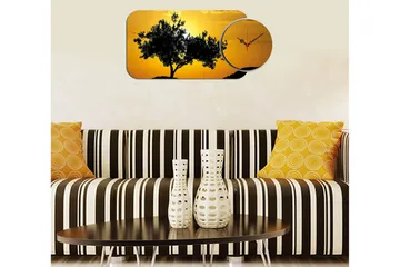 2-Deler - Flerfarget - Interiør - Veggdekorasjon - Klokker