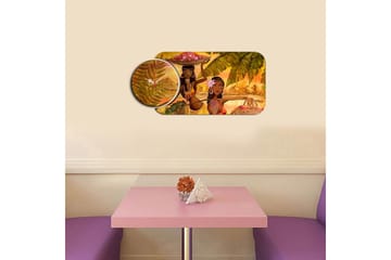 2-Deler - Flerfarget - Interiør - Veggdekorasjon - Klokker