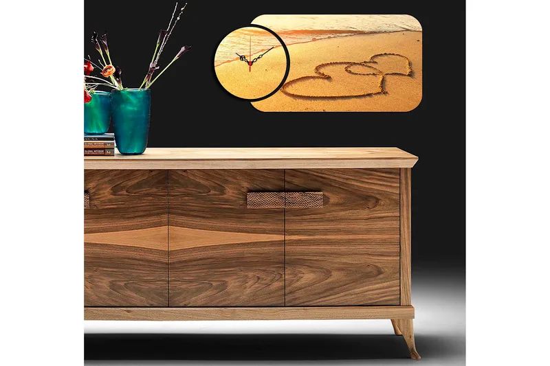 2-Deler - Flerfarget - Interiør - Veggdekorasjon - Klokker