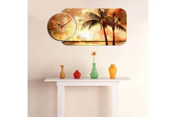 2-Deler - Flerfarget - Interiør - Veggdekorasjon - Klokker