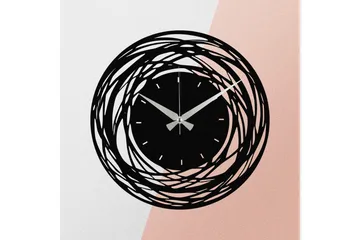 Achterdis Veggklokke Abstrakt - Svart - Interiør - Veggdekorasjon - Klokker