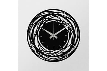 Achterdis Veggklokke Abstrakt - Svart - Interiør - Veggdekorasjon - Klokker