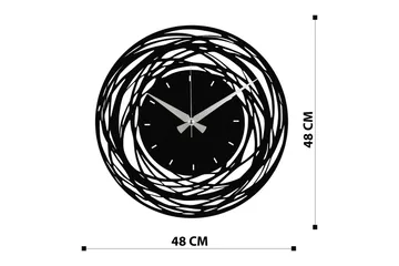 Achterdis Veggklokke Abstrakt - Svart - Interiør - Veggdekorasjon - Klokker