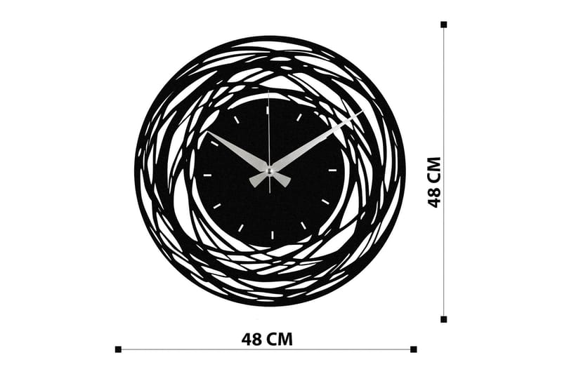 Achterdis Veggklokke Abstrakt - Svart - Interiør - Veggdekorasjon - Klokker