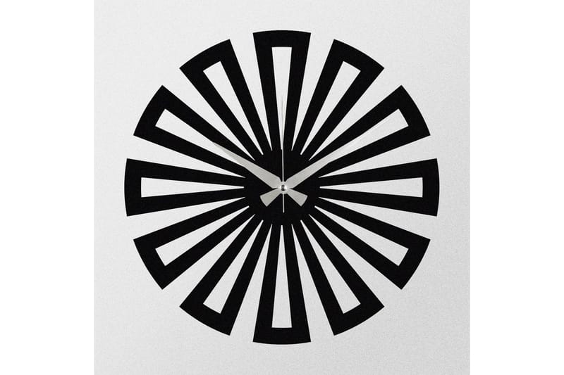 Achterdis Veggklokke Firekantet Mønster - Svart - Interiør - Veggdekorasjon - Klokker