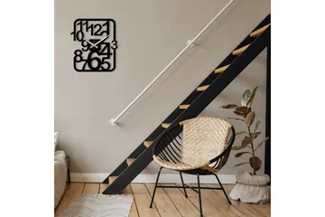 Achterdis Veggklokke Firekantete - Svart - Interiør - Veggdekorasjon - Klokker