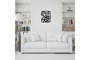 Achterdis Veggklokke Firekantete - Svart - Interiør - Veggdekorasjon - Klokker