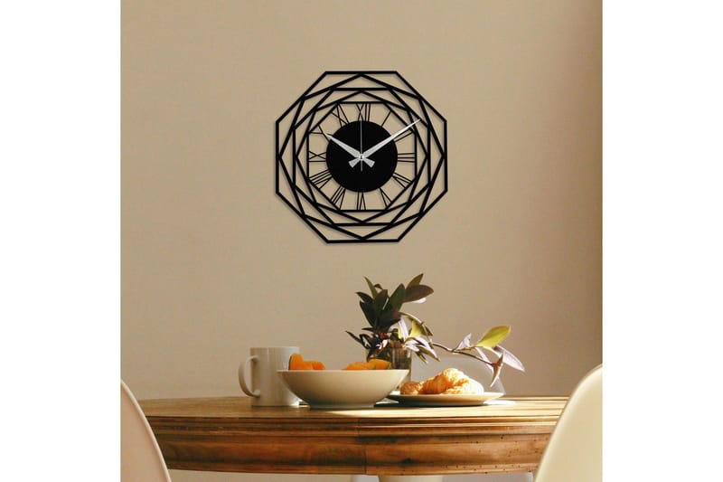 Achterdis Veggklokke - Svart - Interiør - Veggdekorasjon - Klokker