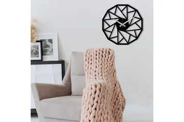 Achterdis Veggklokke Triangel Mønster - Svart - Interiør - Veggdekorasjon - Klokker