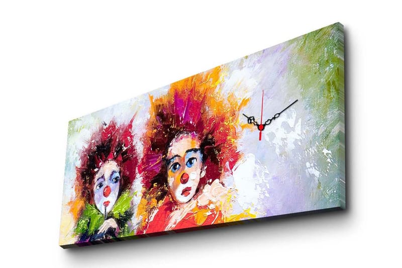 Canvasbilde Dekorativ med Klokke - Flerfarget - Klokker