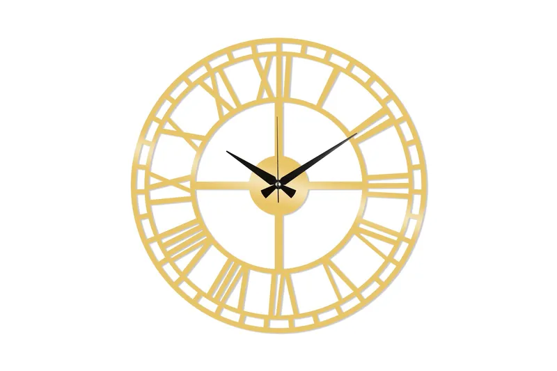 Dekorasjon Veggklokke, Gull