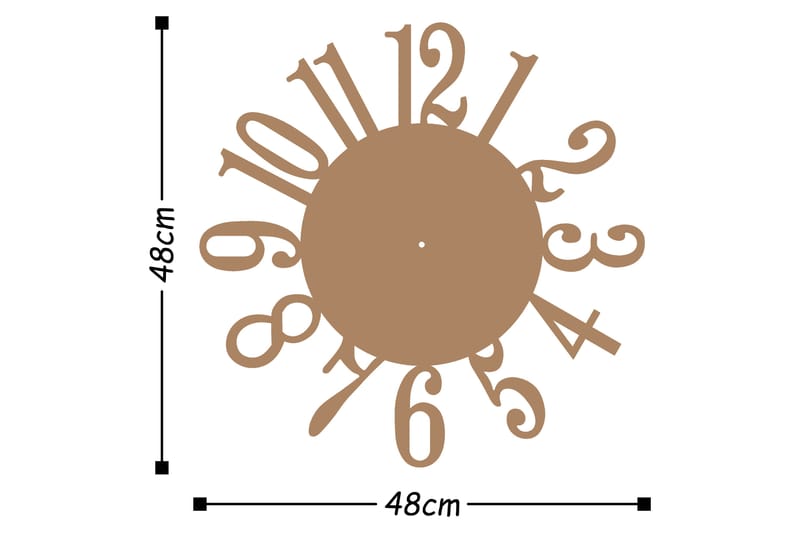 Dekorasjon Veggklokke - Kobber - Klokker