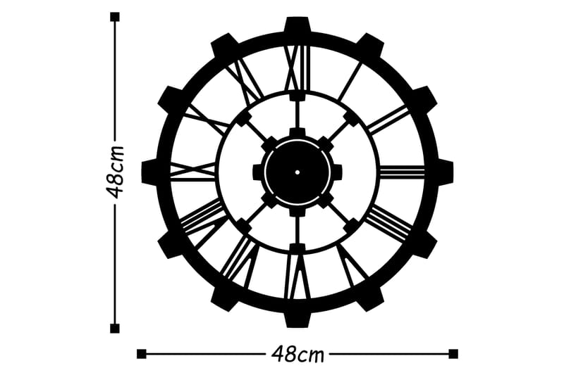 Dekorasjon Veggklokke - Svart - Klokker