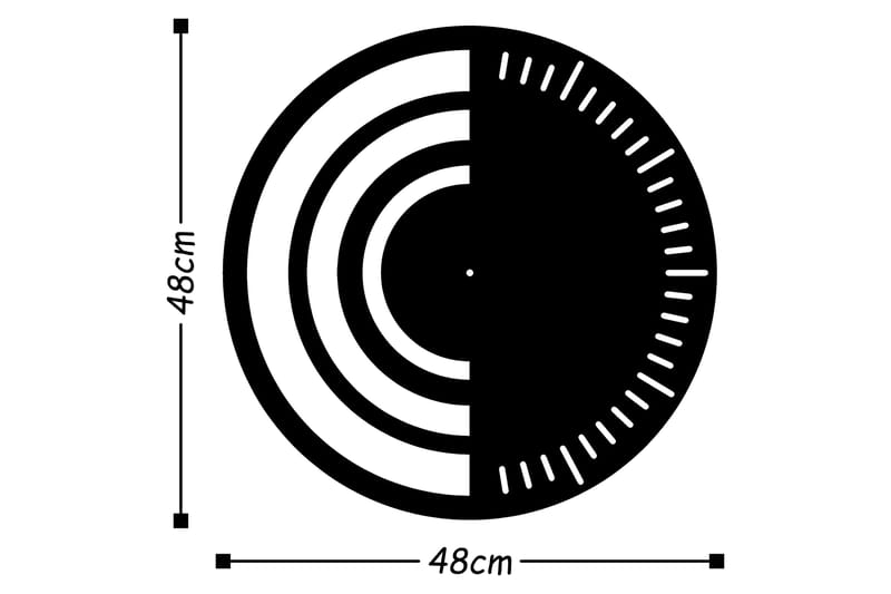 Dekorasjon Veggklokke - Svart - Klokker