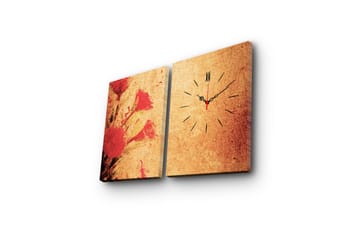 Dekorativ Canvasbilde med Klokke 2 Deler - Flerfarget - Interiør - Veggdekorasjon - Klokker